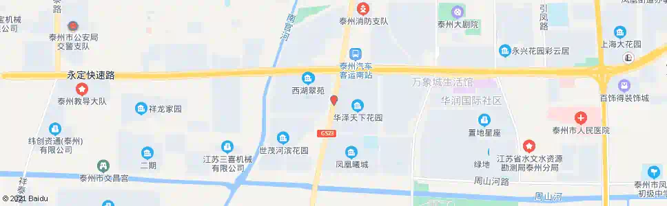 泰州西湖翠苑(东门)_公交站地图_泰州公交_妙搜公交查询2025