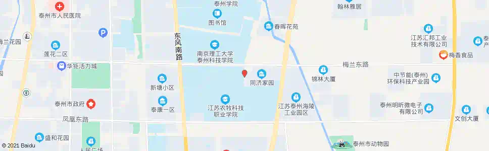 泰州同济家园西门_公交站地图_泰州公交_妙搜公交查询2025