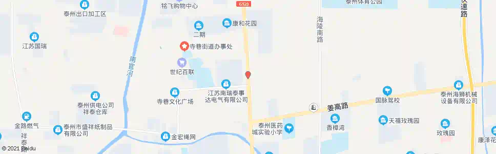 泰州泰州实验中学东_公交站地图_泰州公交_妙搜公交查询2025