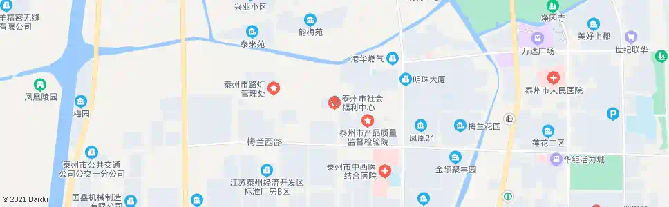 泰州社会福利中心_公交站地图_泰州公交_妙搜公交查询2025