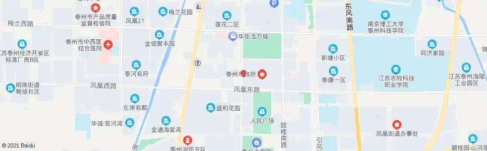 泰州市政府西门_公交站地图_泰州公交_妙搜公交查询2025