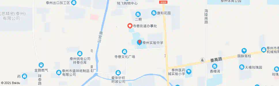 泰州泰州实验中学_公交站地图_泰州公交_妙搜公交查询2025