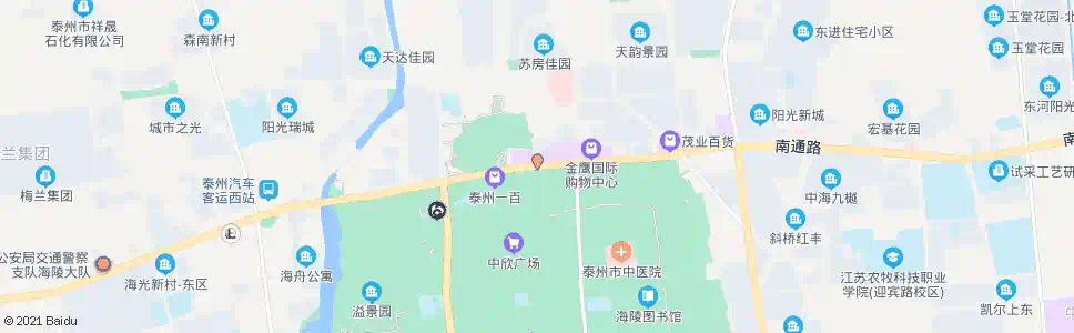 泰州泰州一百东_公交站地图_泰州公交_妙搜公交查询2025