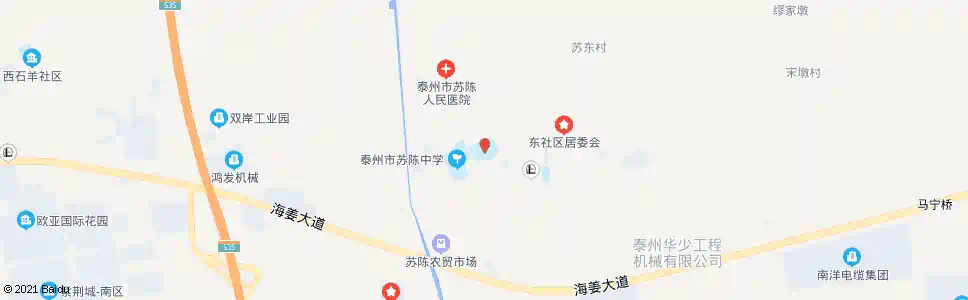 泰州苏陈实验小学_公交站地图_泰州公交_妙搜公交查询2025