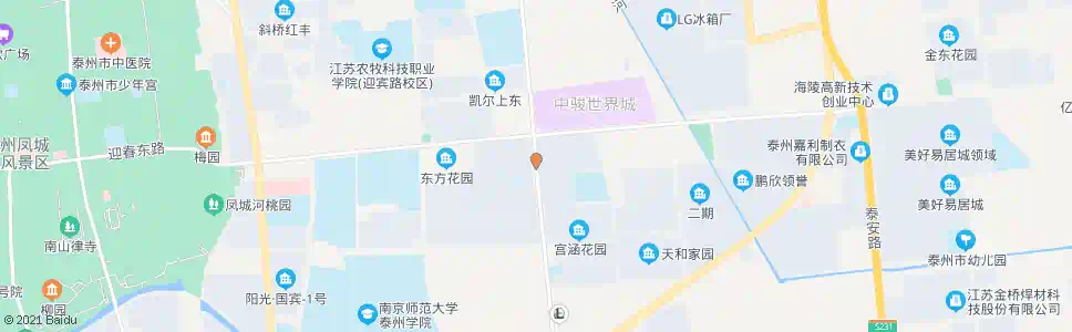 泰州鹏欣尚城_公交站地图_泰州公交_妙搜公交查询2025