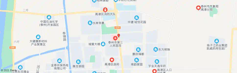 泰州高港人民医院(东门)_公交站地图_泰州公交_妙搜公交查询2025