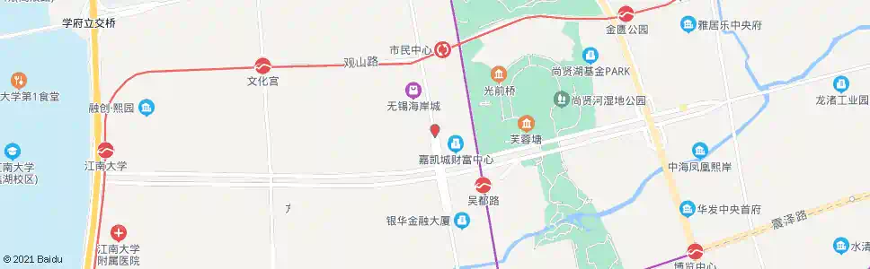 无锡金融二三街区_公交站地图_无锡公交_妙搜公交查询2025
