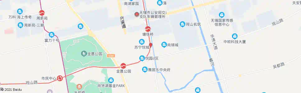 无锡观山路(南湖大道)_公交站地图_无锡公交_妙搜公交查询2025