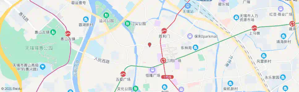 无锡解放西路(县前街)_公交站地图_无锡公交_妙搜公交查询2025