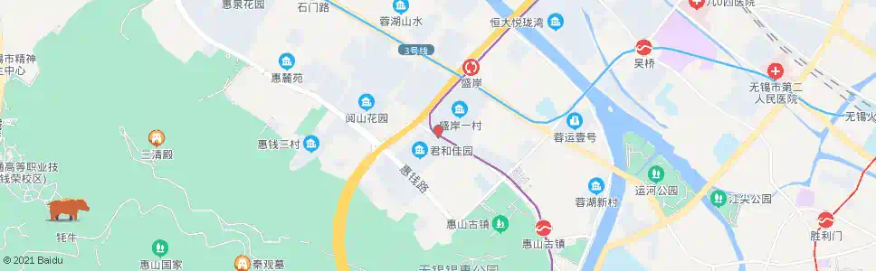 无锡惠盛路(古华山路)_公交站地图_无锡公交_妙搜公交查询2025
