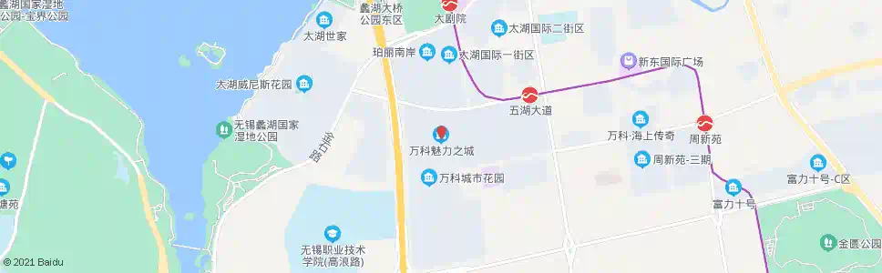 无锡万科魅力之城(万顺路)_公交站地图_无锡公交_妙搜公交查询2025
