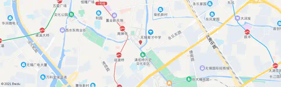 无锡跨塘桥(南禅寺紫金广场)_公交站地图_无锡公交_妙搜公交查询2025