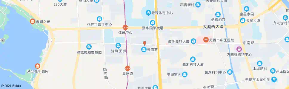 无锡景丽苑_公交站地图_无锡公交_妙搜公交查询2025