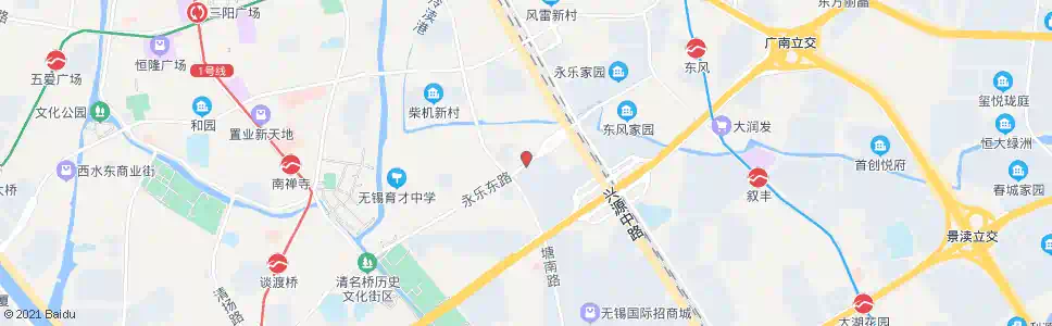 无锡塘南路(永乐东路)_公交站地图_无锡公交_妙搜公交查询2025