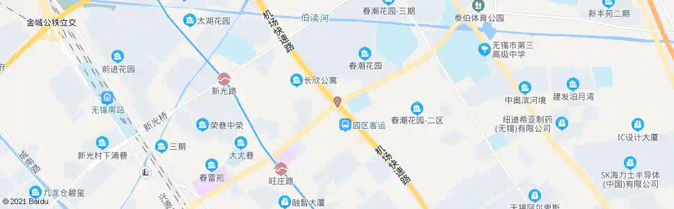 无锡旺庄东路(新区管委会)_公交站地图_无锡公交_妙搜公交查询2025