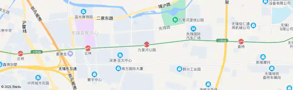 无锡九里河公园站_公交站地图_无锡公交_妙搜公交查询2025