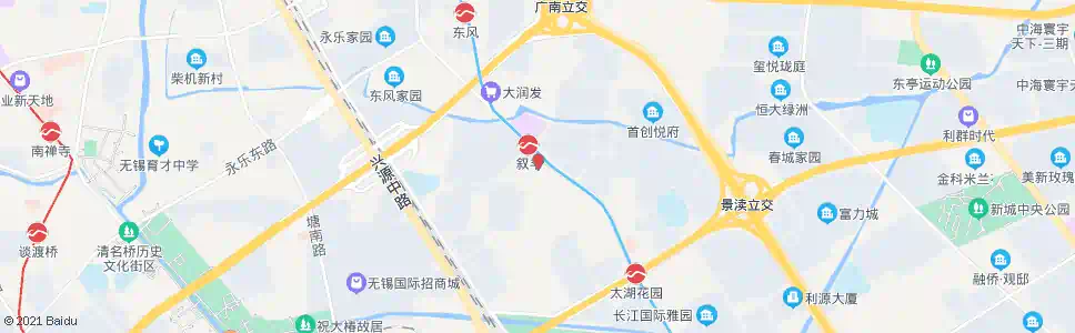 无锡长江北路(光大新区支行)_公交站地图_无锡公交_妙搜公交查询2025