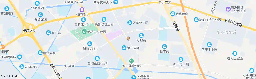 无锡万裕苑西大门(国际一花园)_公交站地图_无锡公交_妙搜公交查询2025