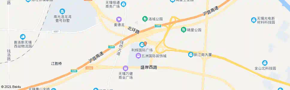 无锡华新村(五洲国际装饰城)_公交站地图_无锡公交_妙搜公交查询2025