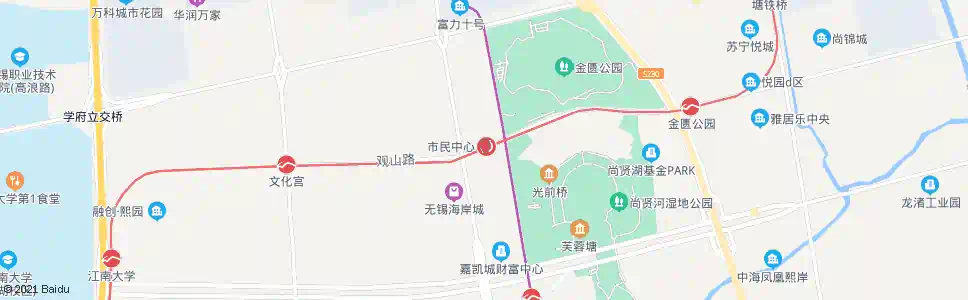 无锡立德道(观山路)_公交站地图_无锡公交_妙搜公交查询2025