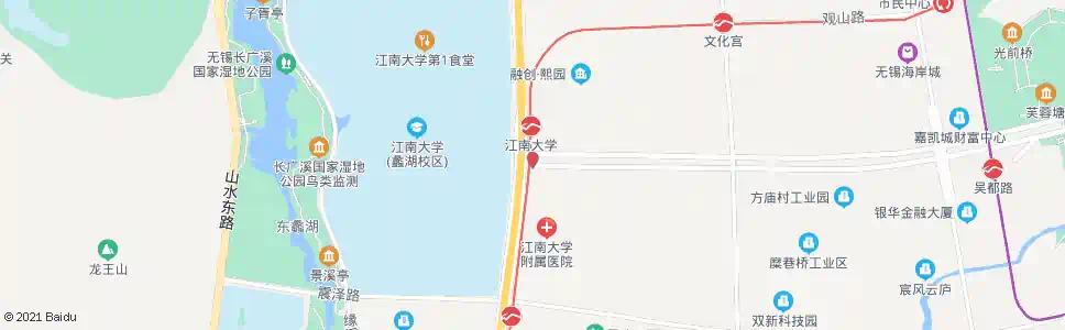 无锡江大东门(吴都路)_公交站地图_无锡公交_妙搜公交查询2025