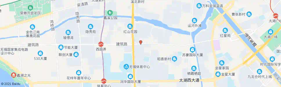 无锡体育中心(建筑路)_公交站地图_无锡公交_妙搜公交查询2025