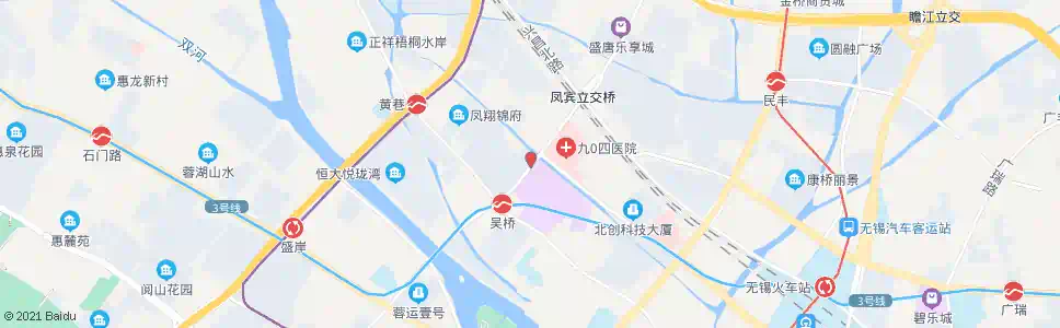 无锡凤宾桥_公交站地图_无锡公交_妙搜公交查询2025