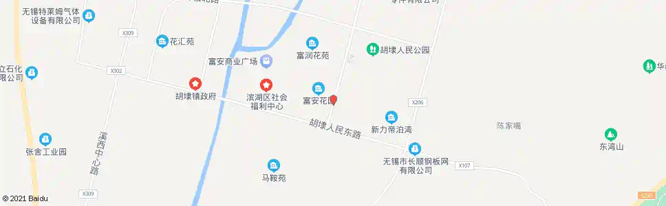 无锡胡埭路(商业街)_公交站地图_无锡公交_妙搜公交查询2025