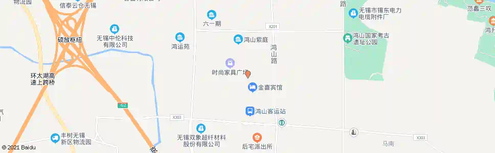无锡鸿福苑_公交站地图_无锡公交_妙搜公交查询2025