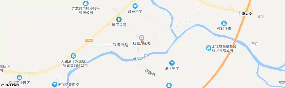 无锡锡港东路(红豆万花城)_公交站地图_无锡公交_妙搜公交查询2025