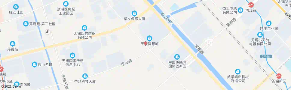 无锡观山路(菱湖大道)_公交站地图_无锡公交_妙搜公交查询2025
