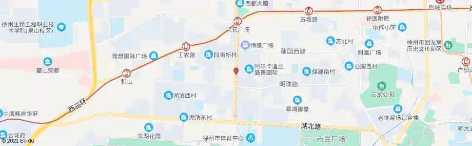 徐州湖滨路口(二环西路)_公交站地图_徐州公交_妙搜公交查询2025