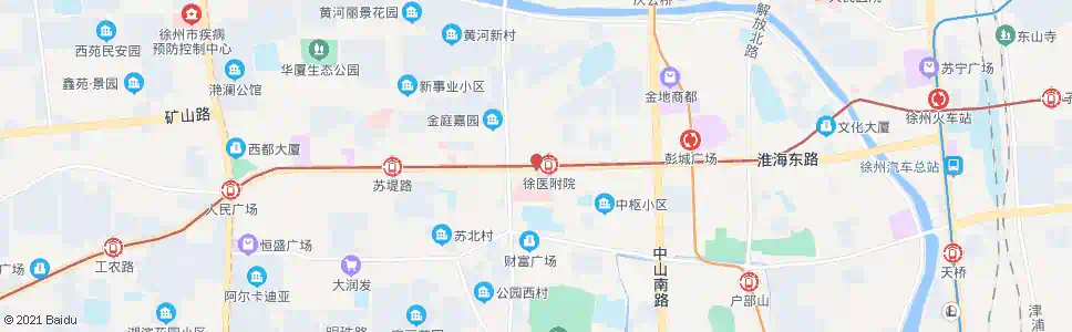 徐州市二院_公交站地图_徐州公交_妙搜公交查询2025