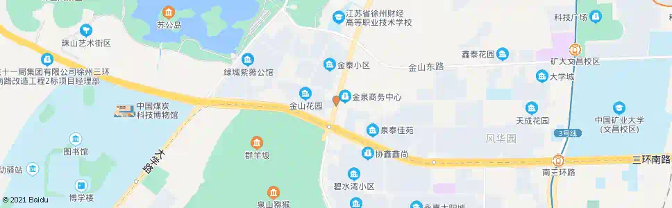 徐州金山花园_公交站地图_徐州公交_妙搜公交查询2025