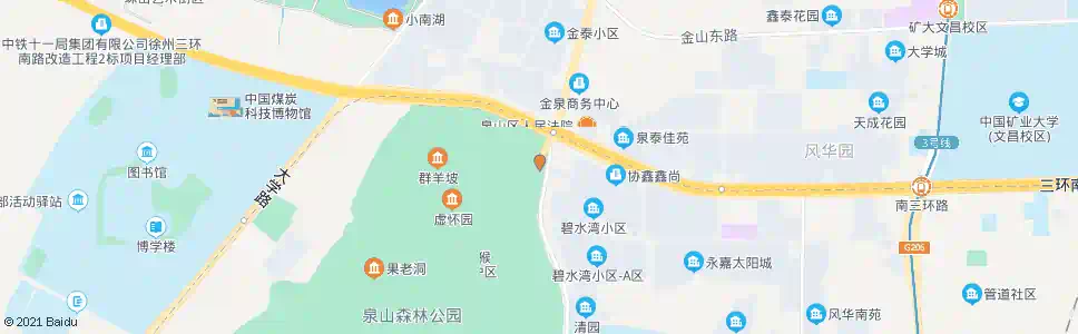 徐州泉山公园东门_公交站地图_徐州公交_妙搜公交查询2025