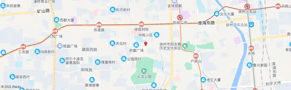徐州市二院南(财苑小区)_公交站地图_徐州公交_妙搜公交查询2025