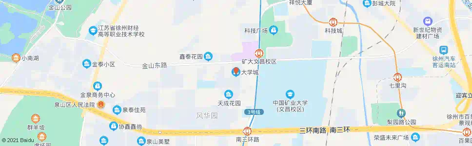徐州大学城_公交站地图_徐州公交_妙搜公交查询2025