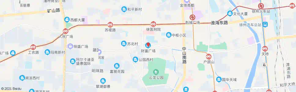徐州财富湾广场_公交站地图_徐州公交_妙搜公交查询2025