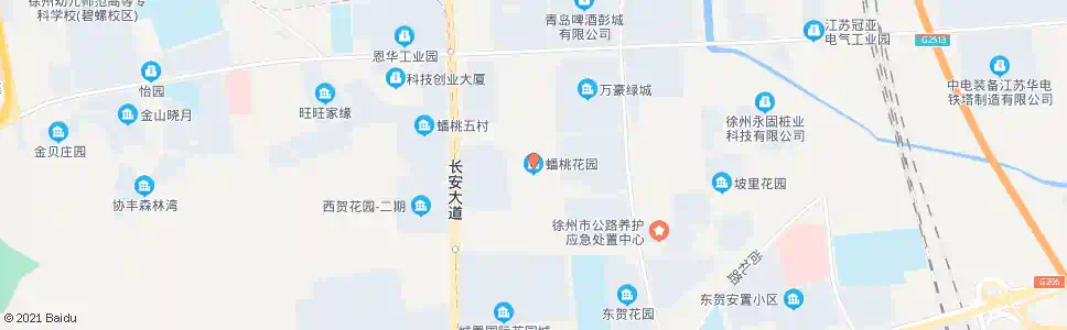 徐州蟠桃花园_公交站地图_徐州公交_妙搜公交查询2025