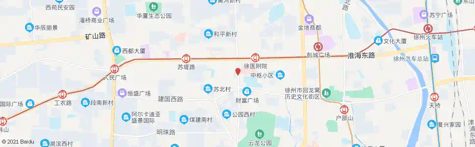 徐州市二院西门_公交站地图_徐州公交_妙搜公交查询2025