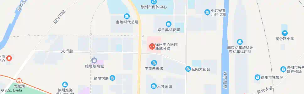 徐州市中心医院(新城区分院)_公交站地图_徐州公交_妙搜公交查询2025