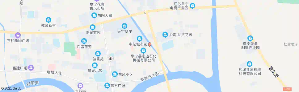 盐城中亿城中花园_公交站地图_盐城公交_妙搜公交查询2025