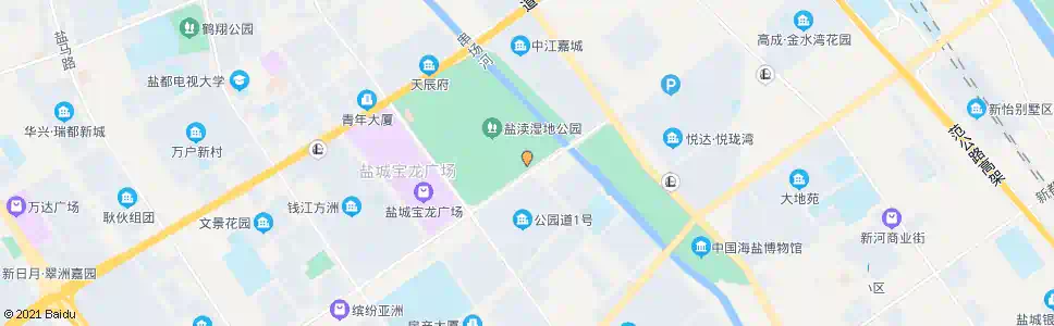 盐城盐渎公园(南门)_公交站地图_盐城公交_妙搜公交查询2025