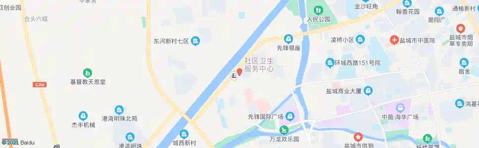 盐城健康路_公交站地图_盐城公交_妙搜公交查询2025