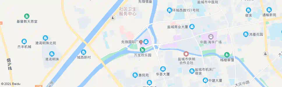 盐城小海路(先锋国际广场)_公交站地图_盐城公交_妙搜公交查询2025