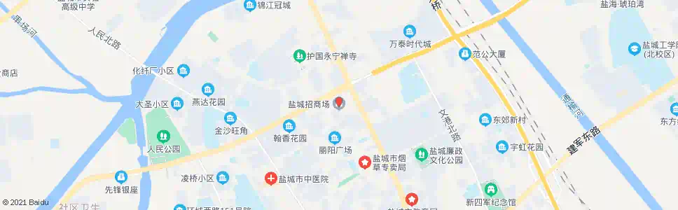 盐城招商场(西门)_公交站地图_盐城公交_妙搜公交查询2025