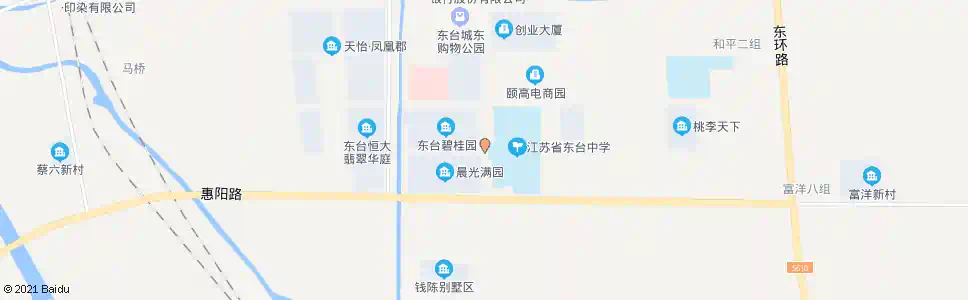 盐城东中城东校区_公交站地图_盐城公交_妙搜公交查询2025