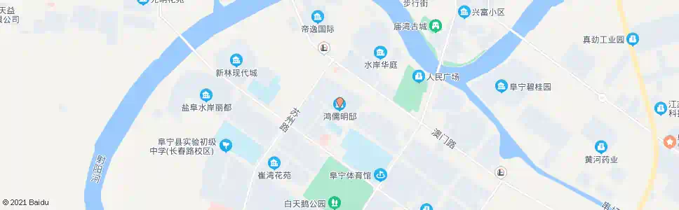 盐城阜宁体校(鸿儒明邸)_公交站地图_盐城公交_妙搜公交查询2025