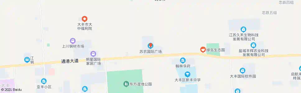 盐城苏农国际广场_公交站地图_盐城公交_妙搜公交查询2025