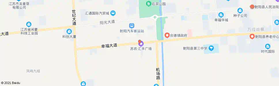 盐城苏农汇丰广场_公交站地图_盐城公交_妙搜公交查询2025